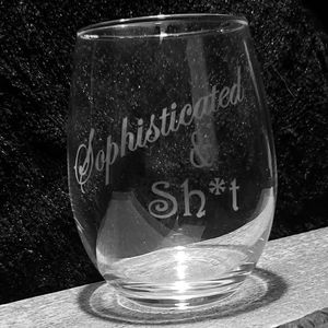 Sophisticated Etched Wine Gladd
